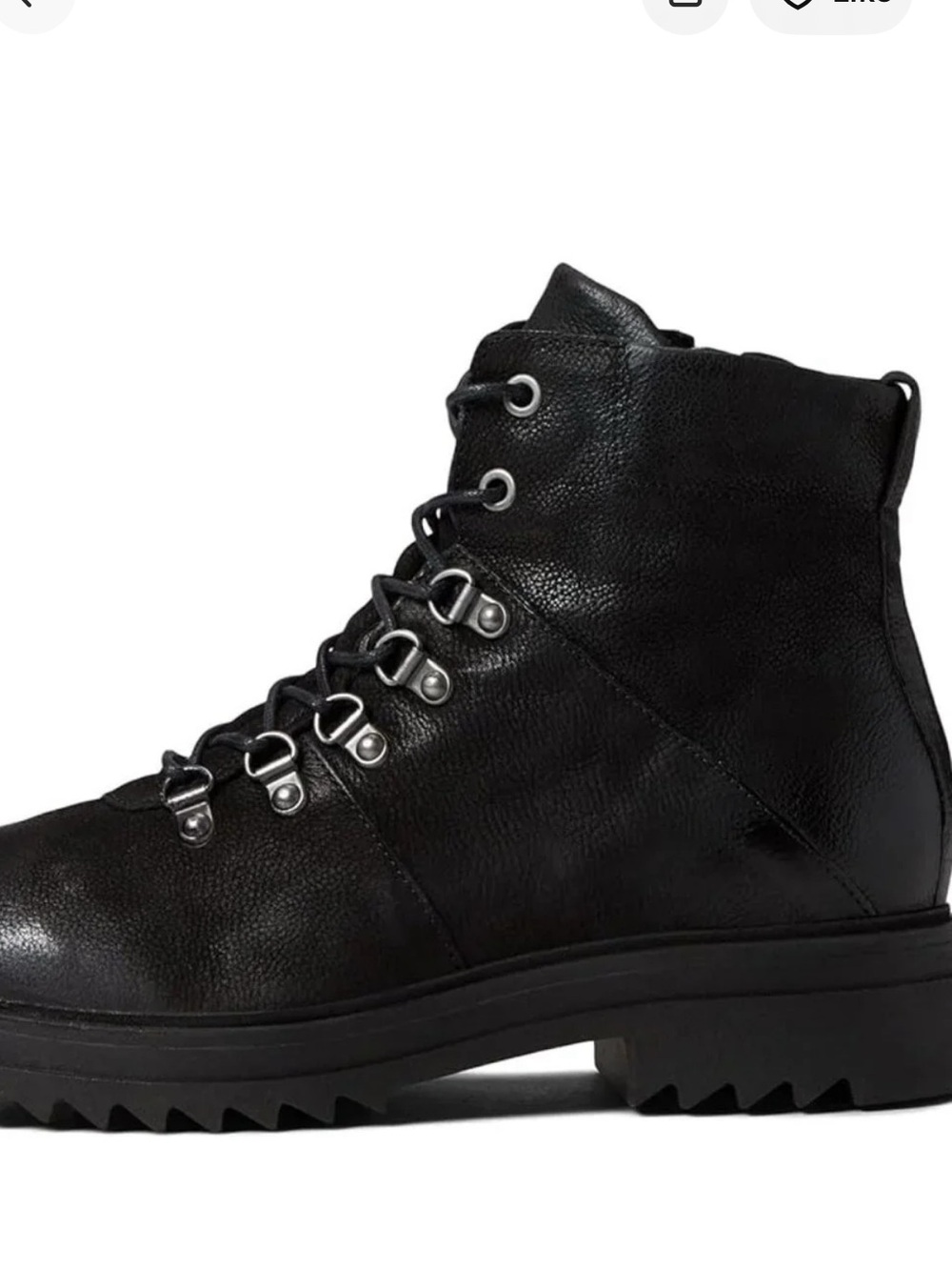 Miz Mooz Freddie Black Lace-Up Ankle Boots - Picture 2 of 3